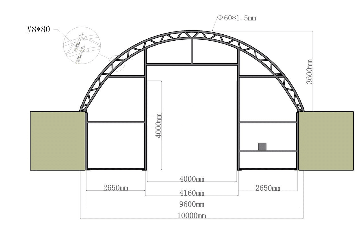 Shipping container shelter 18m x 6m x 6m - Image 5