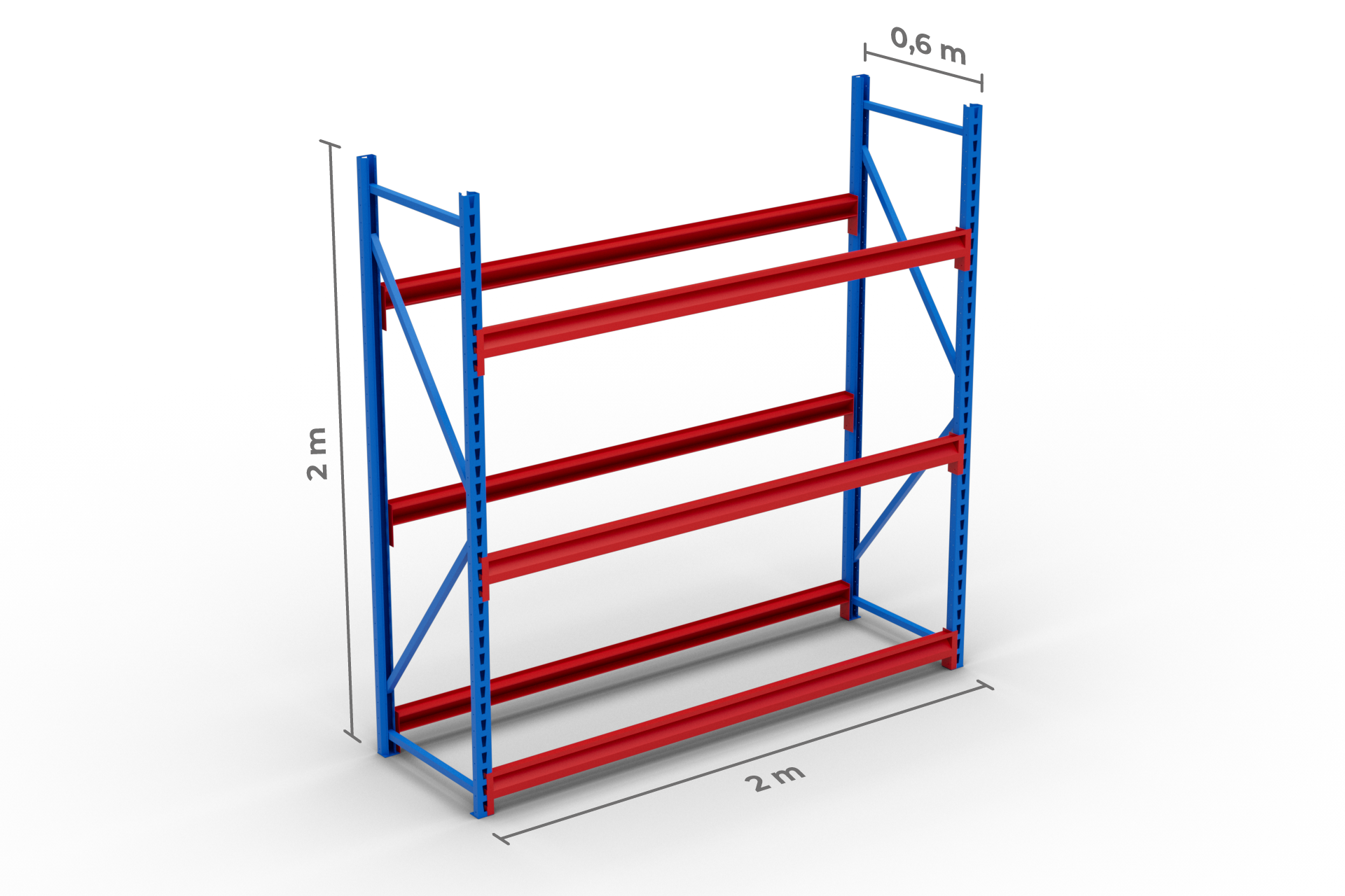 Tyre rack 2m x 0.6m x 2m - Image 7